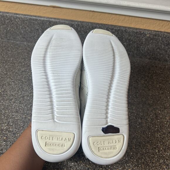 Cole Haan Grand.Os Flat Womens Sz 8B Ivory Leather Loafer Comfort Casual Slip On - Picture 9 of 10